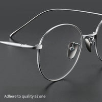 FIRADA Vintage Comfortable Eyeglasses Fashion Round Pure Titanium Eyewear Luxury Prescription Glasses Frame For Men Women ST1644 Econic Blanks