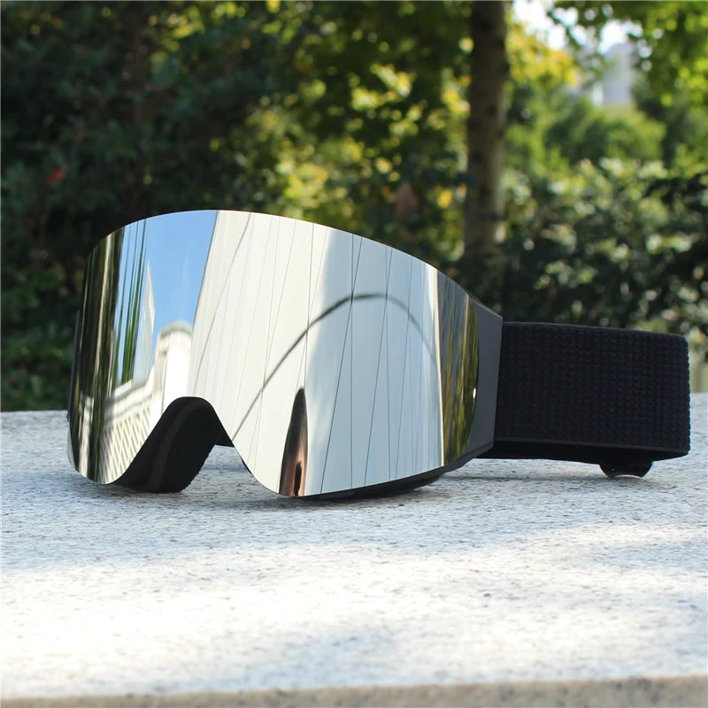 Magnetic Flip Cover Double Layer Anti-Fog Ski Goggles Snowboard Glasses Snowmobile Eyewear Outdoor Sports Optical Protection Quick Pick Grocers