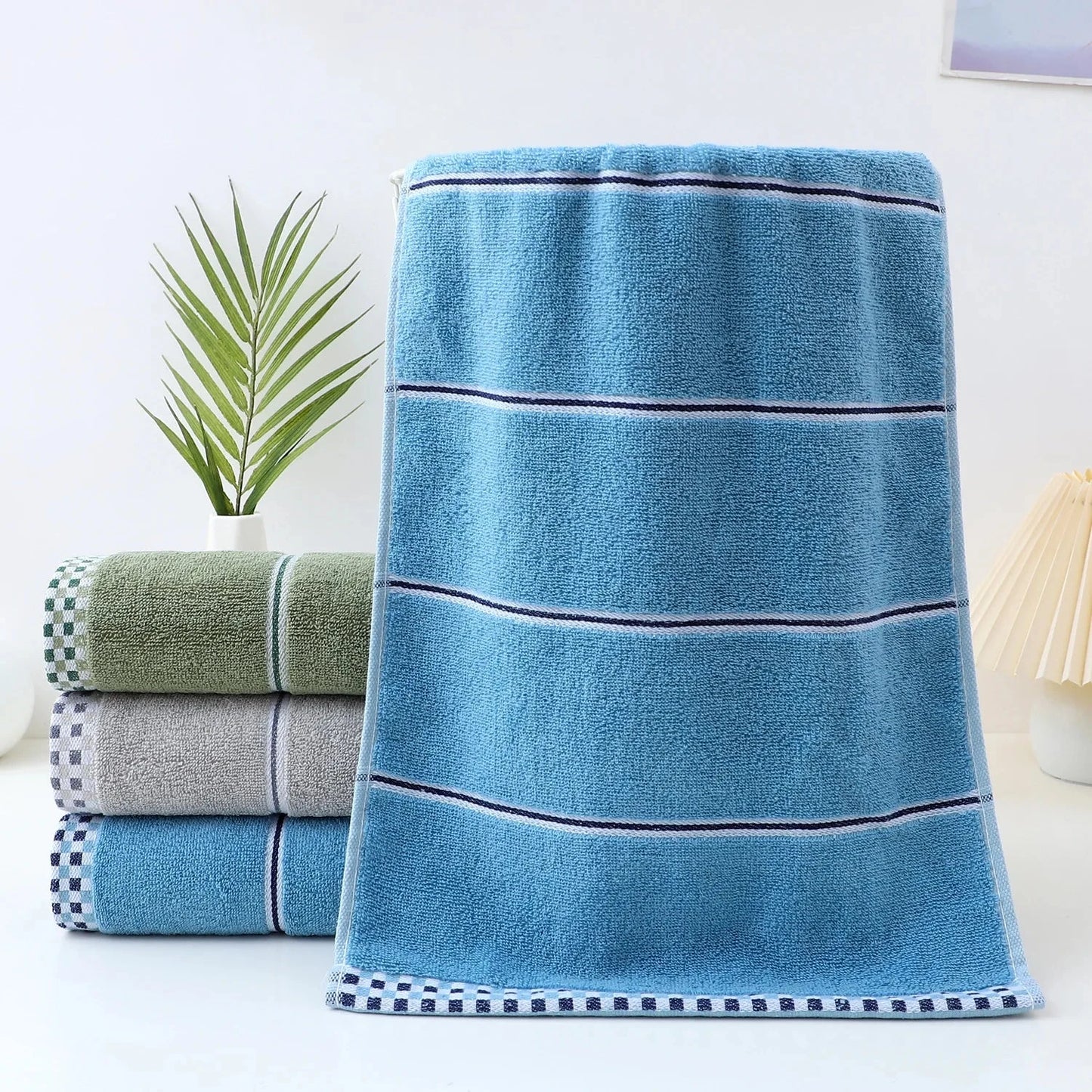 All-cotton Class A Thickened Absorbent Jacquard Polyester-cotton Skin-friendly Face Towel Bath Pure Cotton Towel Adult Towel Econic Blanks