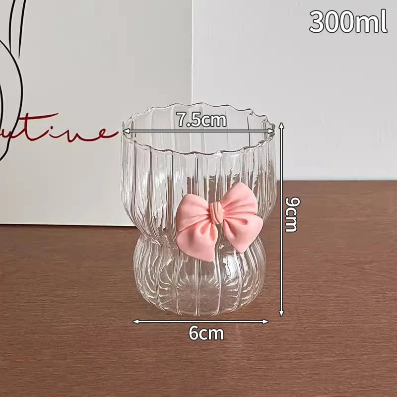 Transparant Drinking Glass Cup Creative Wave Shape Iced Coffee Tumbler Cup Juice Milk Tea Mug Drinkware Water Glasses Ripple Mug Quick Pick Grocers