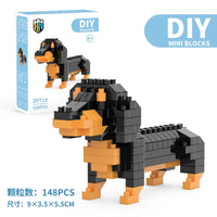 Mini Dachshund Dog Building Blocks Toy for Adults and Kids: Detailed and Lifelike Design, Fun and Educational Construction Set Quick Pick Grocers