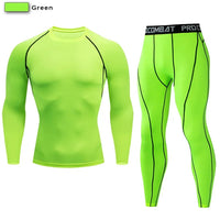 2pcs Men's Compression Sportswear Suit Elastic Training Yoga Sets Workout Jogging Fitness Clothing Tracksuit Pants Sporting Quick Pick Grocers