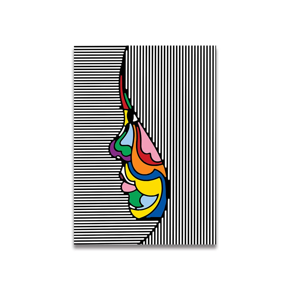 Simplicity Vintage Pink Cartoon Print Canvas Posters Wall Art Poster Home Decor Canvas Print Painting  Living Room Bedroom Decor Quick Pick Grocers