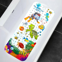 1pc Cartoon Extra Long Bathtub Mat 40x100cm Non Slip Bath Mat for Bathroom Tubs Shower Mats with Suction Cups & Drain Holes Quick Pick Grocers