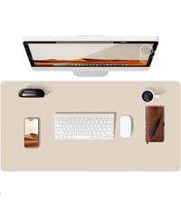 Large Mouse Pad,Office Desk Mat, Leather Desk Pad Protector, Non-Slip PU Leather Desk Blotter, Laptop Desk Pad Econic Blanks