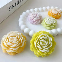 3D Peony Candle Silicone Mold DIY Relief Flower Soap Resin Plaster Mould Home Decor Chocolate Cake Ice Baking Making Tool Gifts Econic Blanks