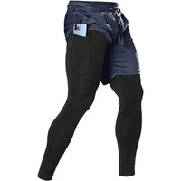 Men's Sport Pants 2 in1 Training Athletic Tracksuits Sportswear Workout Male Jogging Trousers Gym Fitness Running Pants Men Econic Blanks