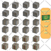 Magnetic Building Blocks Mine World Magnet Cube Set for Boy Girl Kid Age 3+ DIY Model Children Stem STEM Sensory Toy Gift Econic Blanks