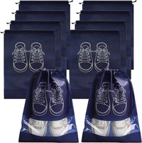 5pcs/set Shoe Storage Bag With Thickened Non-woven Fabric Strap Mouth Large Capacity Travel Waterproof Shoe Bag Moistureproof Econic Blanks