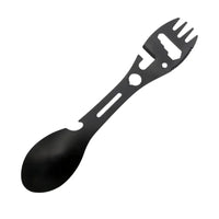 Outdoor Survival Tools 5 in 1 Camping Multi-functional EDC Kit Practical Fork Knife Spoon Bottle/Can Opener