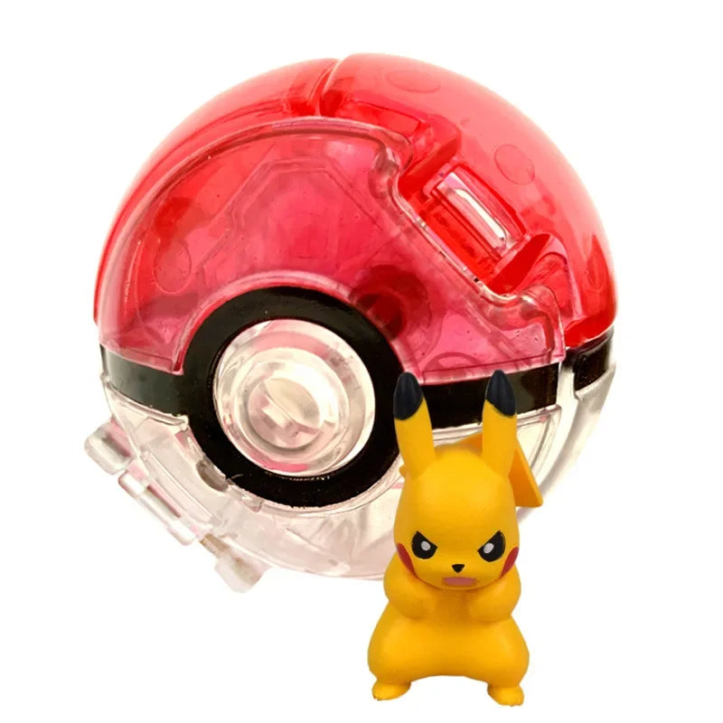 Pokemon Elf Ball Pokeball Anime Figure Cartoons Pikachu Charizard Piplup Kyogre Pocket Monster Pet Anime Action Model Toy Gifts Quick Pick Grocers