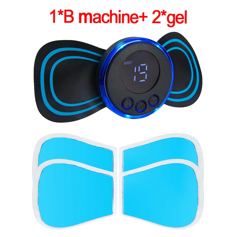 EMS Neck Massager Electric Muscle Stimulator Cervical Sticker Massage Patch Low Frequency Pulse Masajeador Pads Body Pain Relief Quick Pick Grocers