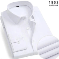 Spring New Men's Striped long-sleeved Shirt Non-ironing Anti-wrinkle Comfortable Breathable Business Casual Fashion Slim Fit Quick Pick Grocers