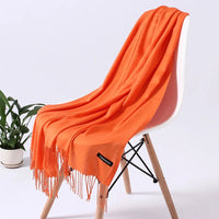 Fashion Solid Scarf Women Cashmere Soft Winter Warm Scarves Hijab Female Long Headband Shawl Wraps Bandana Foulard 2022 Echarpe Quick Pick Grocers