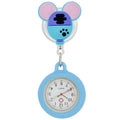 Retractable Lovely Cartoon Pattern Nurse Doctor Pocket Hang Clips Watches Colourful Hospital Medical Women Mens Badge Reel Clock Quick Pick Grocers