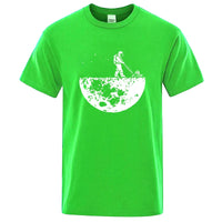 Men T-shirt High Quality Funny Cotton Blend Lunar Cleaner Printing Casual Cool Loose O-neck Male  for MenT-shirt Hip Hop Tees Quick Pick Grocers