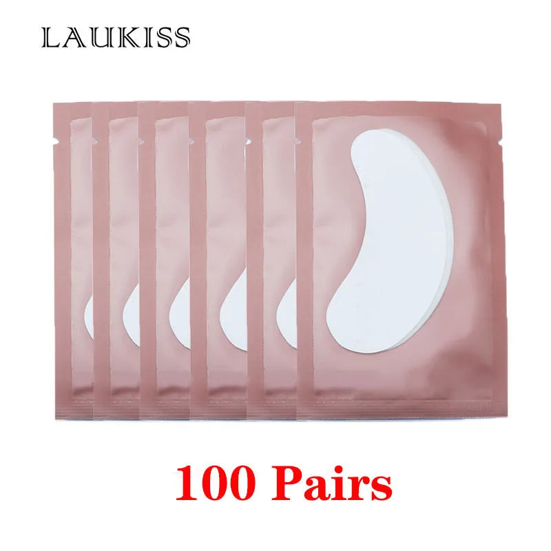 25/50/100Pairs Eye Patches Under Eyelash Pads for Building Hydrogel Paper Patches Lint Free Stickers for False Eyelashes LAUKISS Quick Pick Grocers