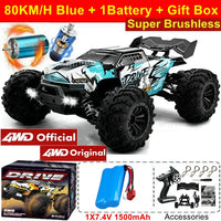 4WD Remote Control Car Off Road 4x4 RC High Speed Buggy Truck Super Brushless 50 or 80KM/H Fast Drift Racing Toy Kids Adults Econic Blanks