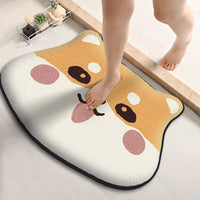 Thickened special-shaped bathroom absorbent floor mat flannel toilet mat shower room non-slip and dirt-resistant foot mat Quick Pick Grocers