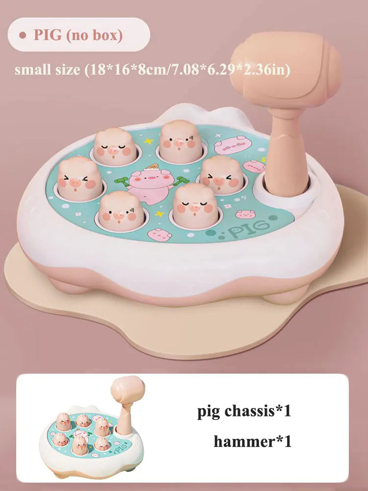 Duck/Frog/Pig Baby Toy Montessori Learning Game Educational Puzzle Gift for 12 24 Months Toddler Boy/Girl with Hammer Quick Pick Grocers