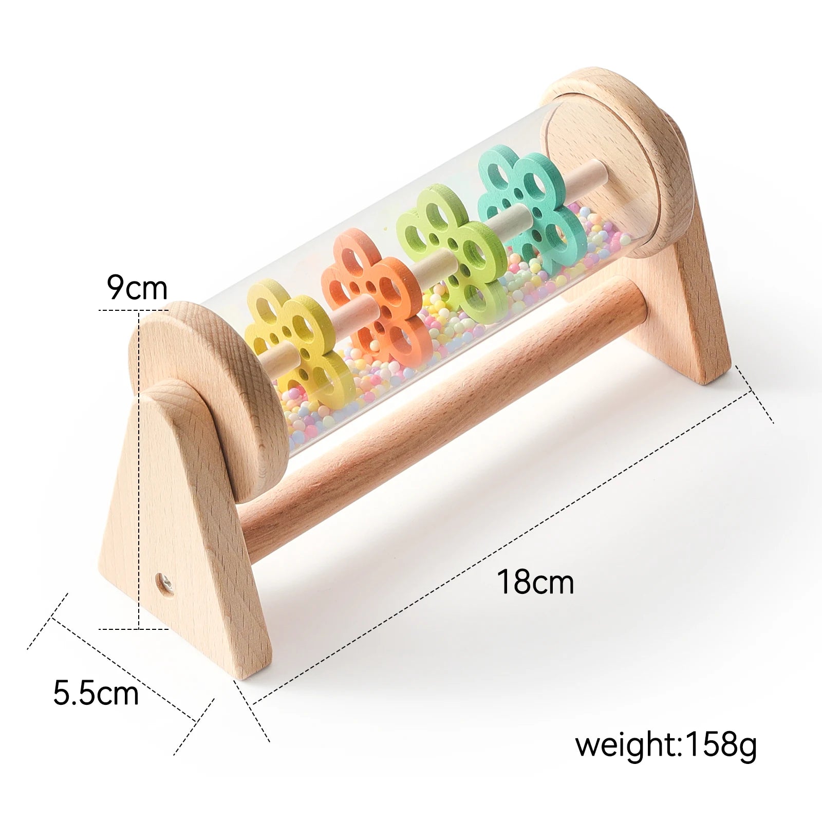 Montessori Baby Rain Stick Rainbow Hourglass Rain Music Rattle Baby Educational Toy Colorful Montessori Sensory Toys for Kids Econic Blanks