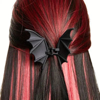 Gothic Bat Hair Clip Halloween Matte Black Gothic Punk-Style Animal Print Hairpin for Women, Elegant Party Hair Accessory Quick Pick Grocers