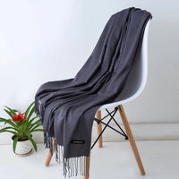 Fashion Solid Scarf Women Cashmere Soft Winter Warm Scarves Hijab Female Long Headband Shawl Wraps Bandana Foulard 2022 Echarpe Quick Pick Grocers