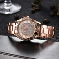 Luxury Women's Watch Fashion 2025 Diamonds TVK Quartz Watch Business Stainless Steel Gold Ladies Clock Gift Wristwatch Quick Pick Grocers