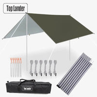 4x4m 5x3m 4x3m 3x3m Ultralight Waterproof Tarp Tent Large Camping Awning Sun Shelter Garden Canopy Outdoor Beach Shade Hiking Econic Blanks
