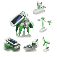 6-In-1 Solar-Power Robot Kit Assembling Ship Fan Windmill Car Toys Scientific Lab DIY Kids Educational Gadgets Econic Blanks