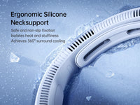 JISULIFE Portable Neck Fan Upgraded, 5000mAh Battery, Necksupport, 5 Speeds Gears Adjustment, Outdoor Wearable Hands-Free Fan Quick Pick Grocers