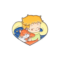 Cartoon Boy Fox Rose Enamel Pins Moon Star Whale Paper Boat Brooch Lapel Hat Bag Badge Jewelry Accessories Gift for Kids Friends Quick Pick Grocers