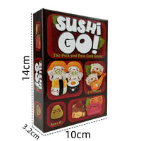 1 Box Sushi Go Family Gathering Board Game Card,Fun Card Game Sushi Go Party Card Games Deck Roll Creative Holiday Gift Econic Blanks