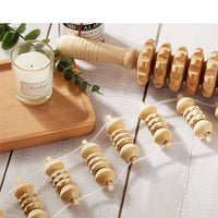 1pcs  Wooden Therapy Massage Tool Back Massager Roller Rope for Body Shaping Pain Relief Wooden Treatment Purest Peak