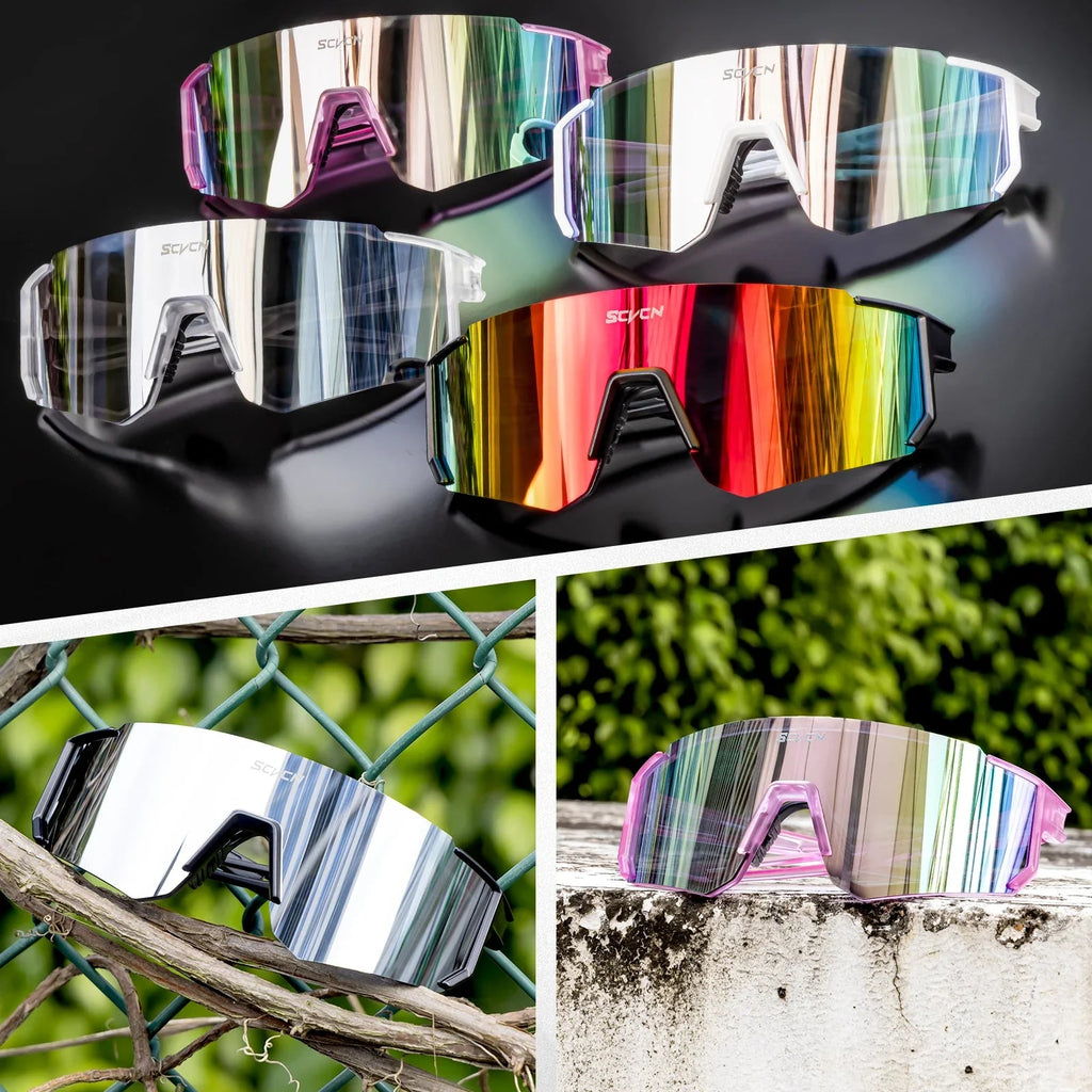 SCVCN Snow Sunglasses Hiking Eyewear Outdoor Cycling for Women Men MTB Bike Glasses Sports Mountain Cycling UV400 Skiing Goggles Quick Pick Grocers
