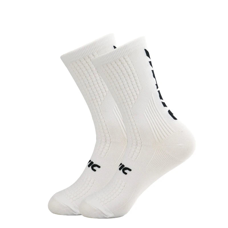5 Pairs Cycling Socks Men Bicycle Sport Running Bike Socks Mid Tube Compression Outdoor Racing MTB Road Bike Socks Breathable Quick Pick Grocers