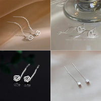 Long Tassel Heart Drop Earrings Gold Silver Color 2022 Korean Hanging Women Earrings Fashion Party Jewelry Girls Party Gift Econic Blanks