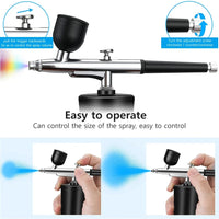 Airbrush with Compressor for Nail Painting Portable Cordless Airbrush Mini Airbrush Sprayer Gun for Nail Art Cake Painting Econic Blanks
