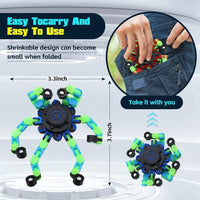 4Pcs Fidget Spinners Glow in The Dark Fingertip Gyro DIY Deformable Robot Funny Sensory Toys Decompression Spinner Party Favors Econic Blanks