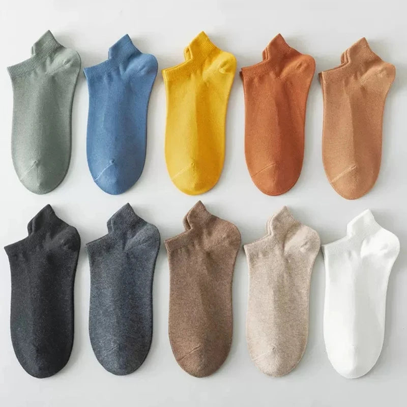 10/5/3MEN'S Mid-calf Socks Cotton Socks for All Seasons, Solid Colour and Versatile Econic Blanks