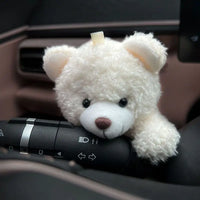 Car Cute Bowknot Panda Wiper Turn Signal Switch Ornaments Plush Decor Auto Interior Accessories