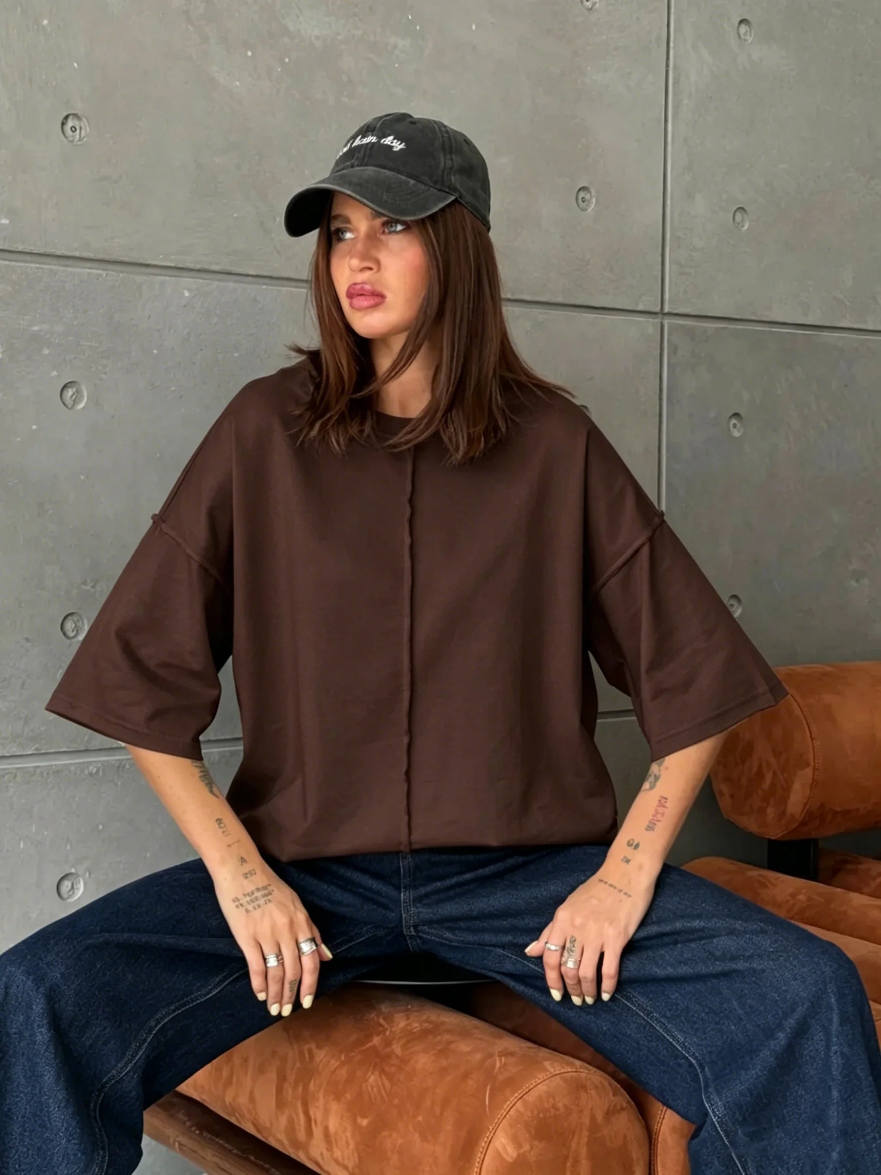 Hirsionsan Summer Casual Oversized T-shirts Women 100% Cotton Pink Loose Tees 2025 New Cusual Solid O Neck Female Aesthetic Tops Quick Pick Grocers