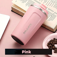 380/510ml Stainless Steel Coffee Cup Travel Thermal Mug Leak-Proof Thermos Bottle Tea Coffee Mug Office Business Style Thermos Quick Pick Grocers