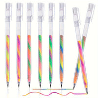 6pcs Glitter Gel Highlighter Pens Set - 1.2mm Vibrant Colors, Smooth Writing, Perfect for Journals, DIY Crafts, Greeting Cards, Quick Pick Grocers