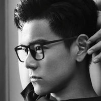 YIMARUILI Ultra Light Fashion Men's Glasses Frames Square Comfortable Pure Titanium Optical Prescription Big Eyeglasses HR3068 Econic Blanks