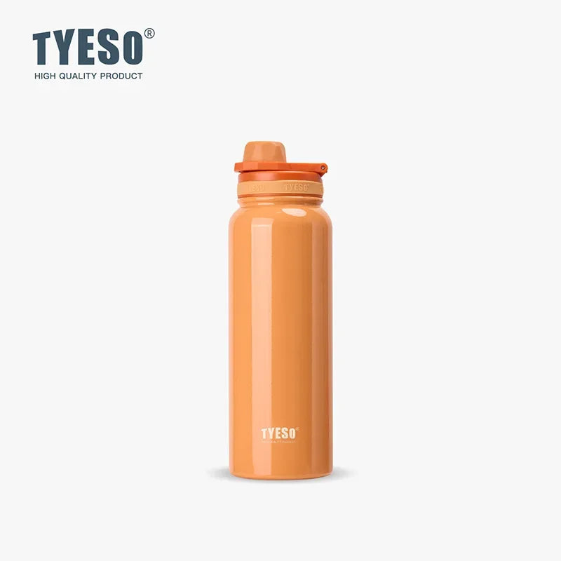 TYESO Stainless Steel Thermal Water Bottle Portable Tumbler Sport Vacuum Flask Keeps Cold and Heat Thermal Mug Car Insulated Cup Quick Pick Grocers