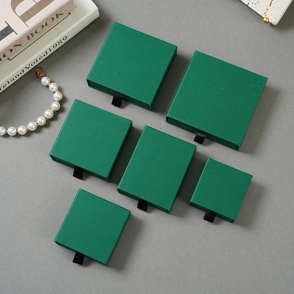 10pcs Paper Jewelry Gift Box For Ring Earrings Pendant Necklace Bracelet Stud Organizer Wedding Favors Jewellery Packaging Sack Purest Peak