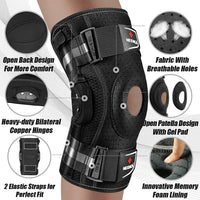 NEENCA Hinged Knee Brace for Knee Pain Knee Support with Side Stabilizers Joint Pain Relief Arthritis Meniscus Tear ACL PCL Quick Pick Grocers