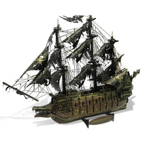 Piececool 3D Metal Puzzle The Flying Dutchman Model Building Blocks Pirate Ship Jigsaw for Teens Brain Teaser DIY Toys Purest Peak