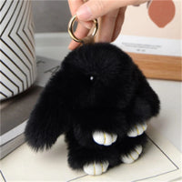 15cm Rabbit Fur Keychain Women Bag Car Key chain Pendant Decoration Jewelry Bags Hangings Accessories Gifts Econic Blanks